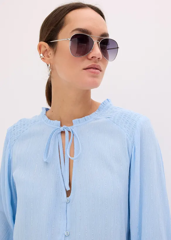 Blusa con righe metallizzate, bonprix