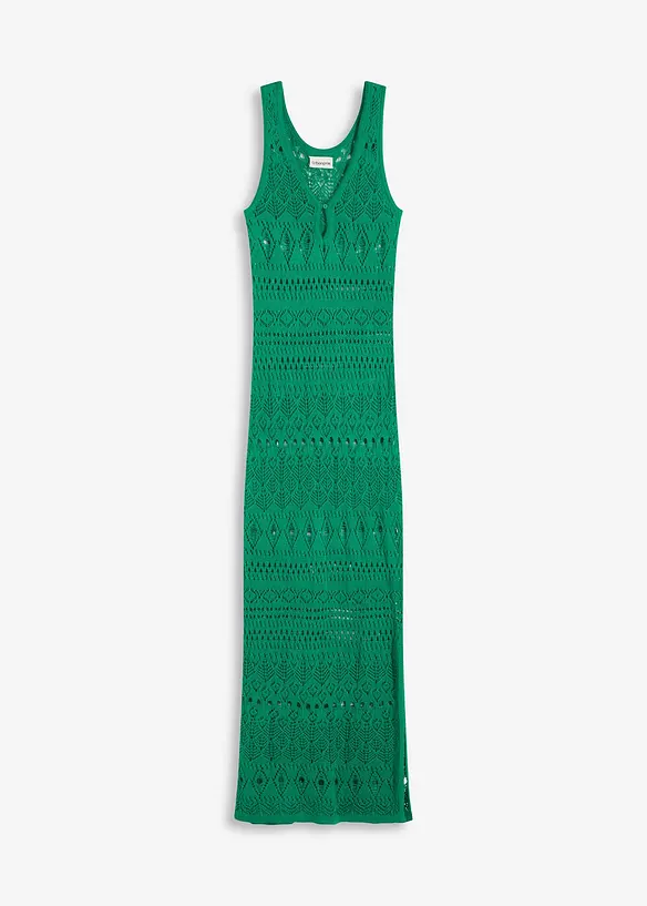 Abito lungo effetto crochet, bonprix