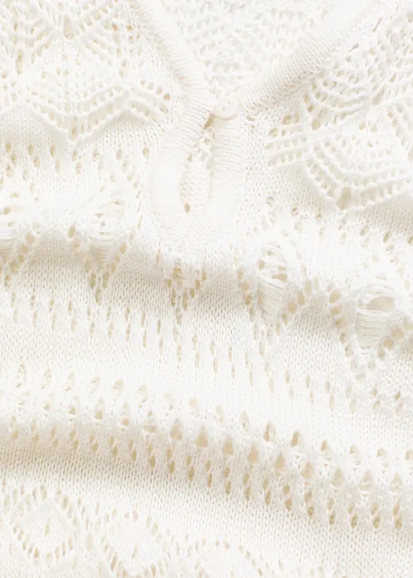 Abito lungo effetto crochet, bonprix