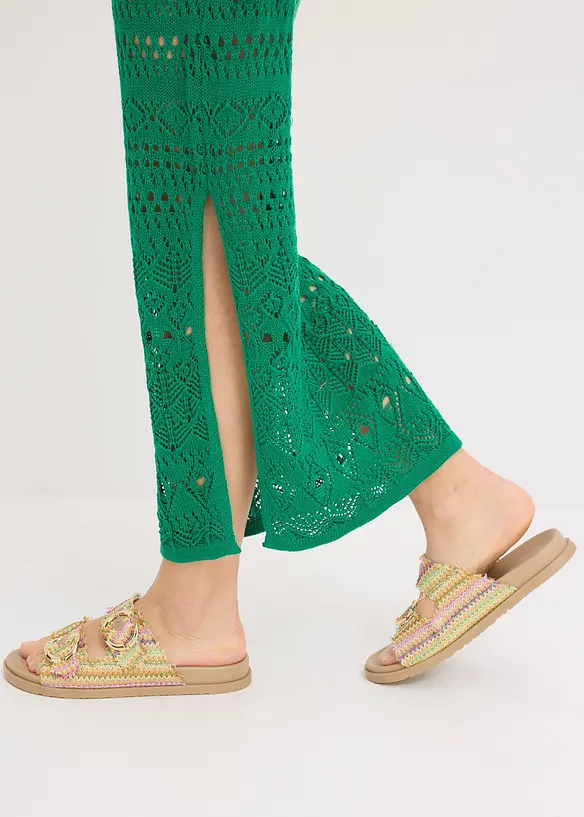 Abito lungo effetto crochet, bonprix