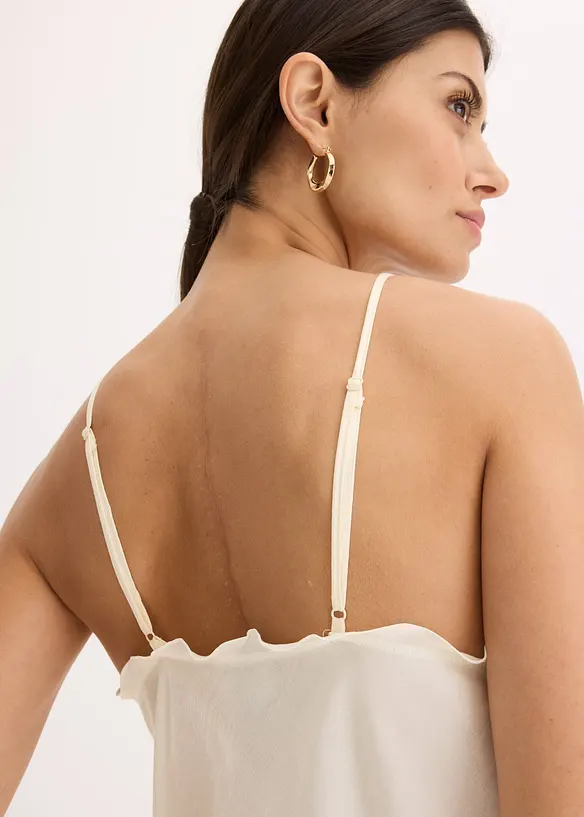 Abito lungo in satin fluente, bonprix
