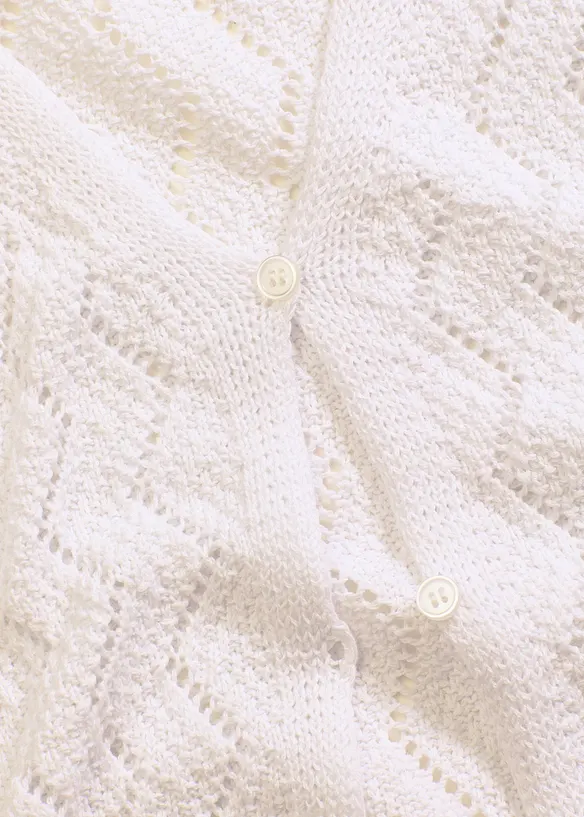 Cardigan cropped effetto uncinetto, bonprix
