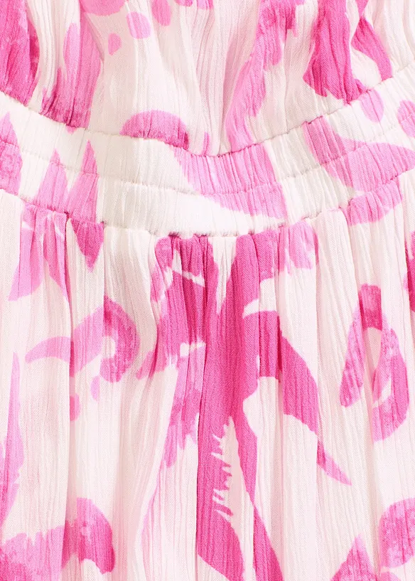 Abito monospalla fantasia in viscosa operata, bonprix