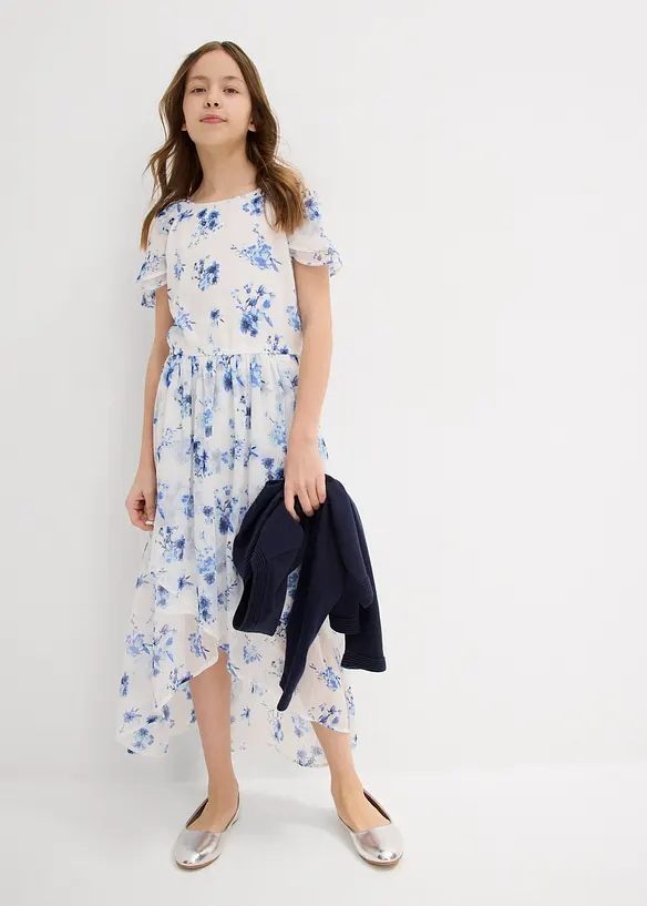 Abito in chiffon crinkle operato, bonprix