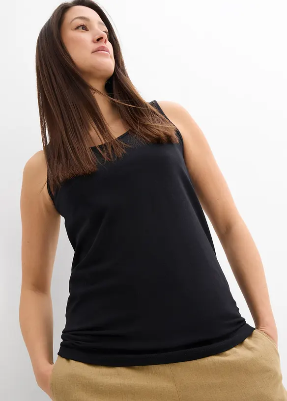 Top pr&eacute;maman/da allattamento in cotone (pacco da 2), bonprix