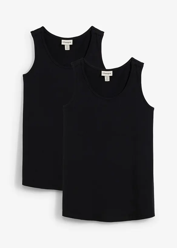 Top prémaman/da allattamento in cotone (pacco da 2), bonprix