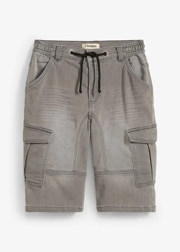 Bermuda di jeans in felpa, regular fit, bonprix