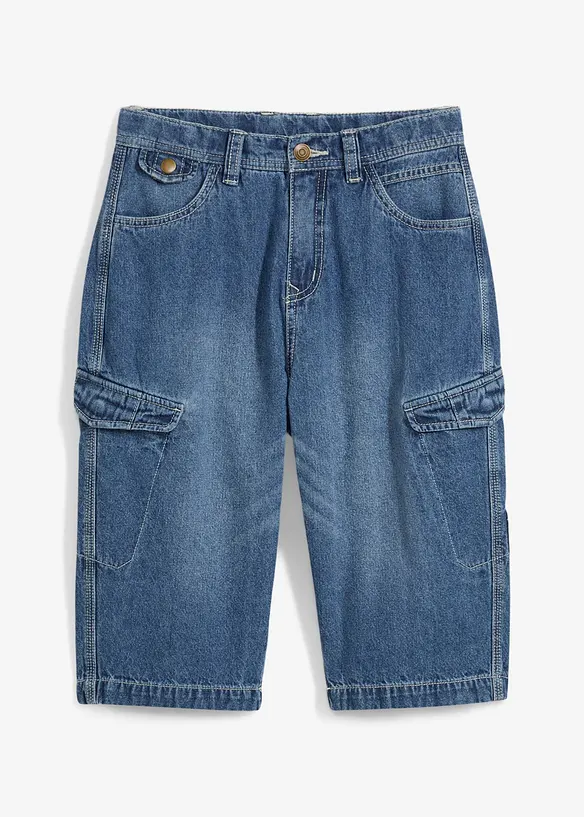 Bermuda in jeans di puro cotone, loose fit, bonprix