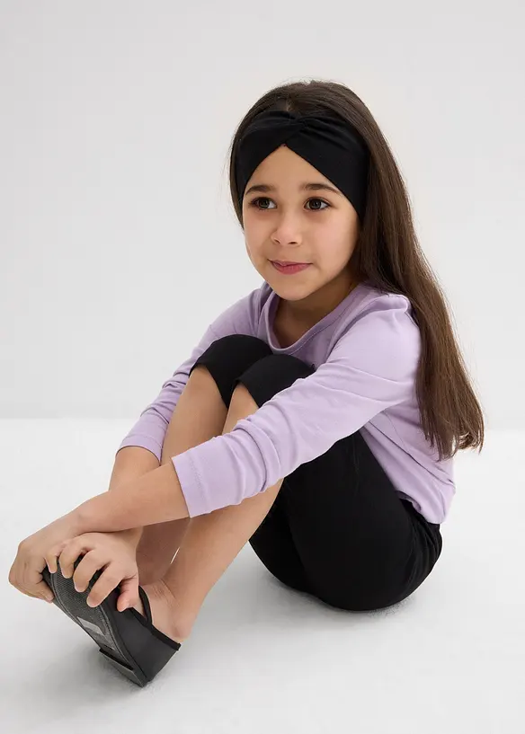 Leggings a pinocchietto in misto cotone elasticizzato (pacco da 2), bonprix