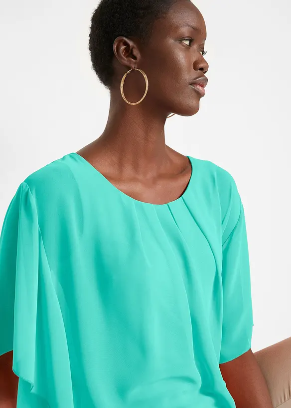 Blusa in chiffon con canotta, bonprix