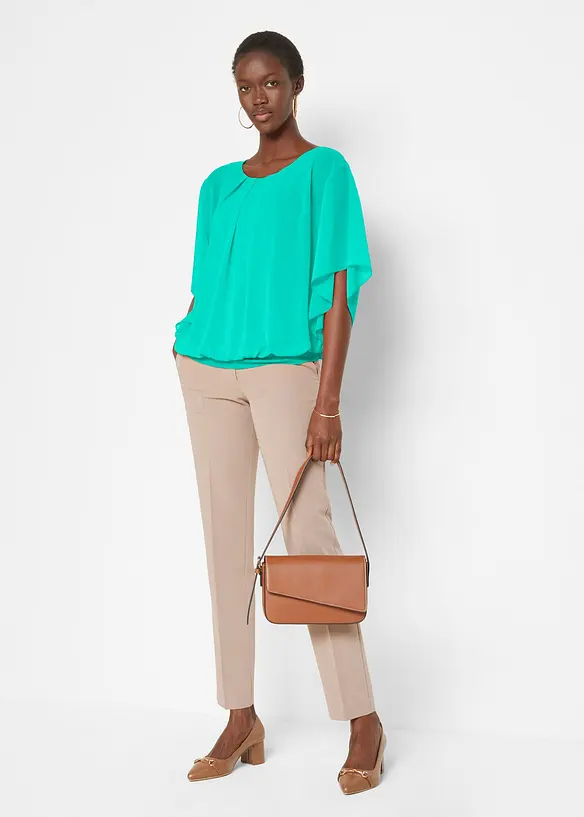 Blusa in chiffon con canotta, bonprix