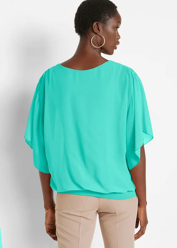 Blusa in chiffon con canotta, bonprix