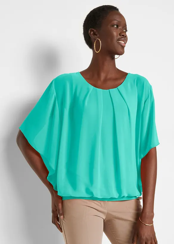 Blusa in chiffon con canotta, bonprix