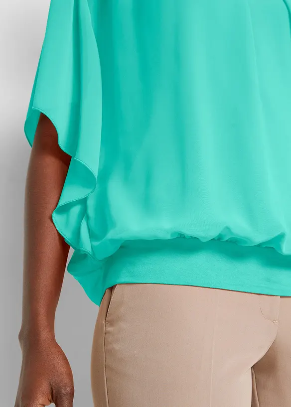 Blusa in chiffon con canotta, bonprix