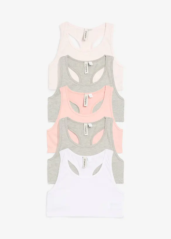 Reggiseno bustier con cotone morbido (pacco da 5), bonprix