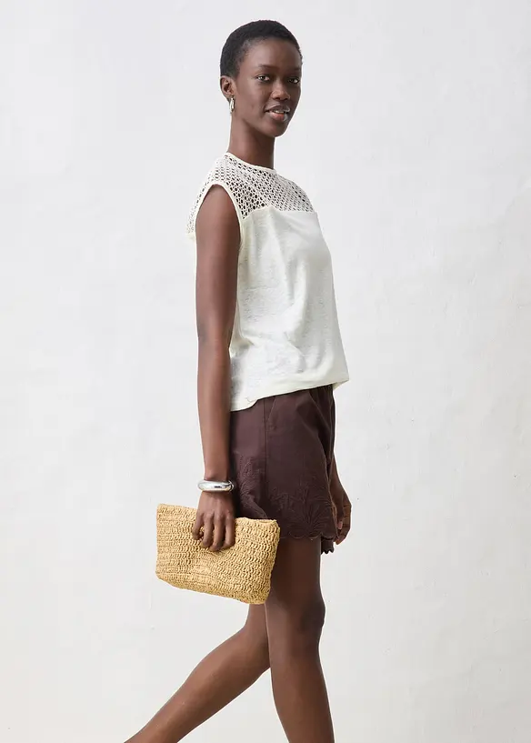 Top in puro lino, bonprix