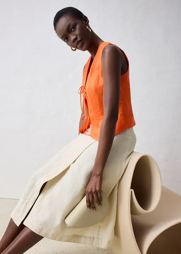 Top in puro lino, bonprix