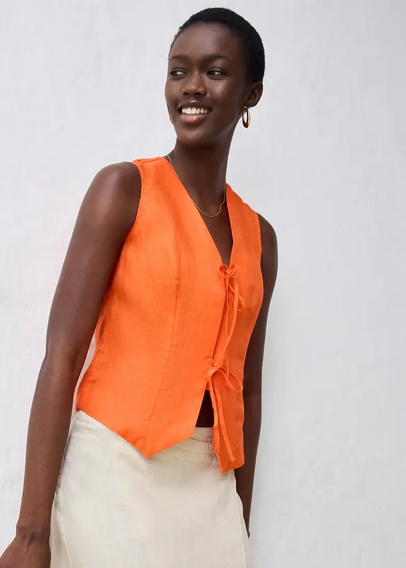 Top in puro lino, bonprix