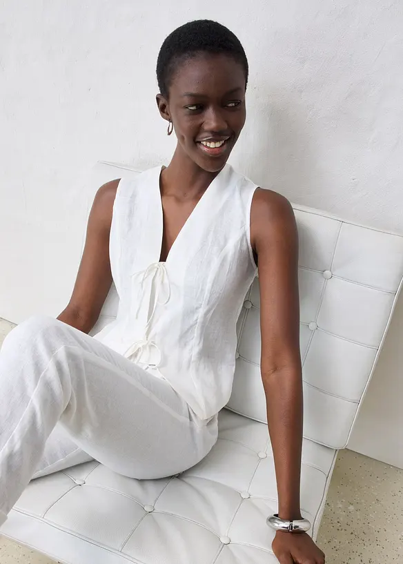 Top in puro lino, bonprix