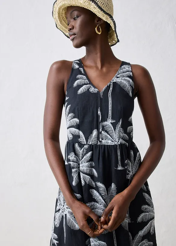 Abito midi in ramiè, bonprix