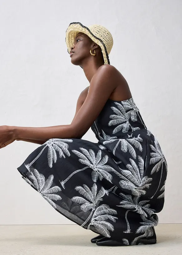 Abito midi in ramiè, bonprix