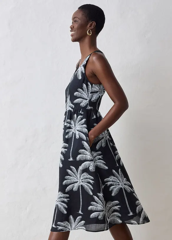 Abito midi in ramiè, bonprix