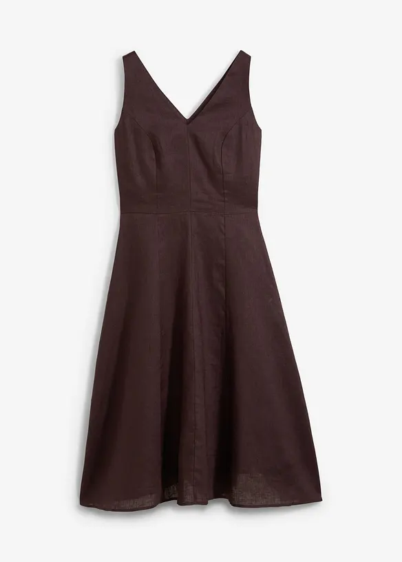 Abito midi in puro lino, bonprix