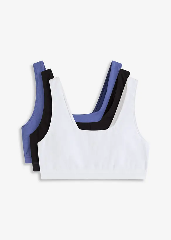 Reggiseno bustier con cotone biologico (pacco da 3), bonprix