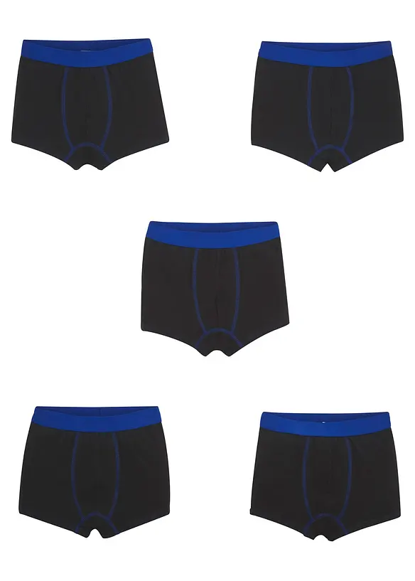 Boxer aderenti con cotone morbido (pacco da 5), bonprix