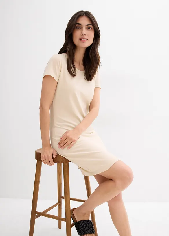 Abito di jersey elasticizzato con cotone biologico, bonprix