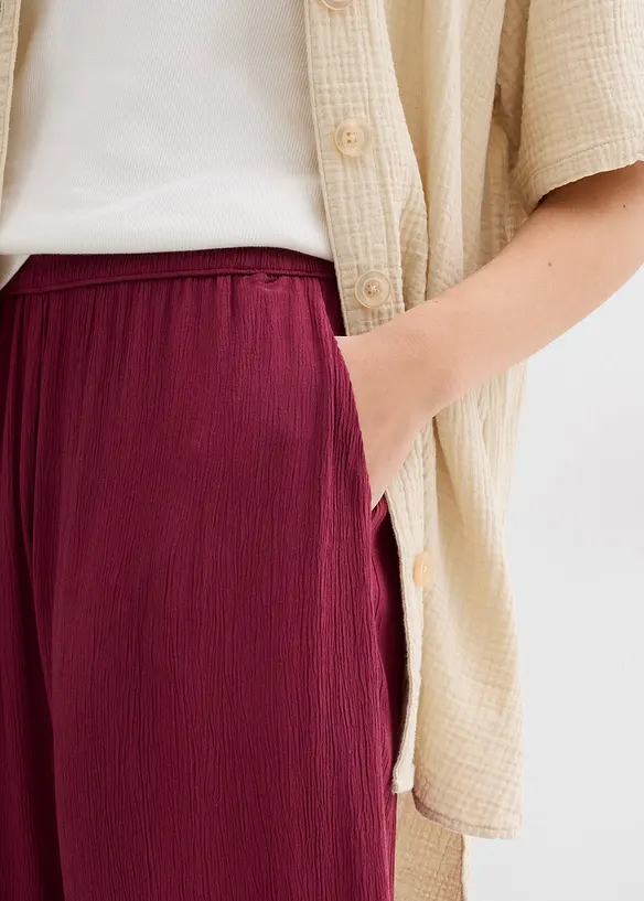 Pantaloni a palazzo in morbida viscosa, bonprix