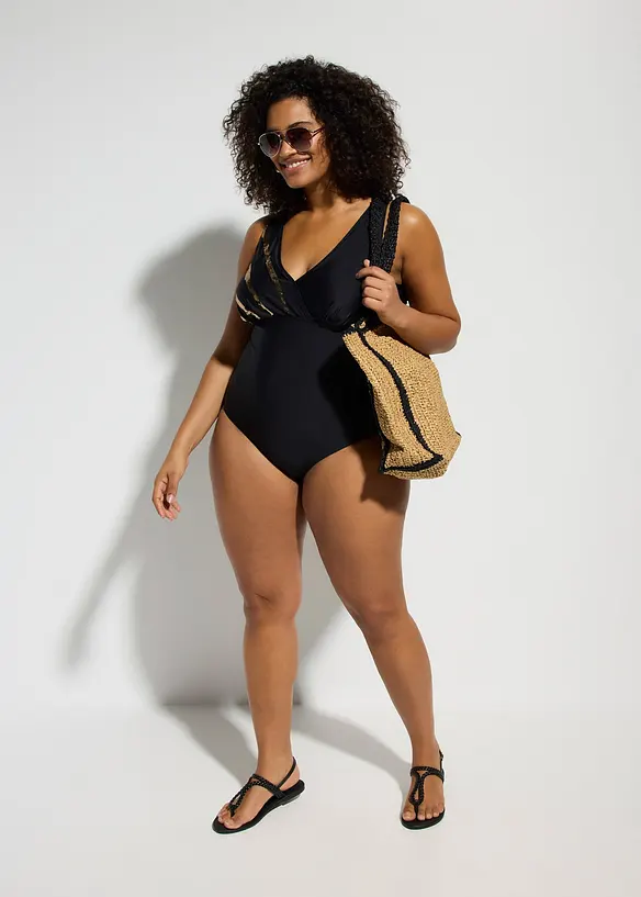 Costume intero con paillettes, bonprix