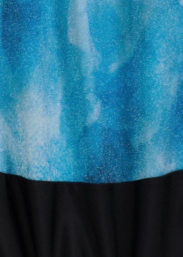 Costume intero glitterato con effetto modellante medio, bonprix