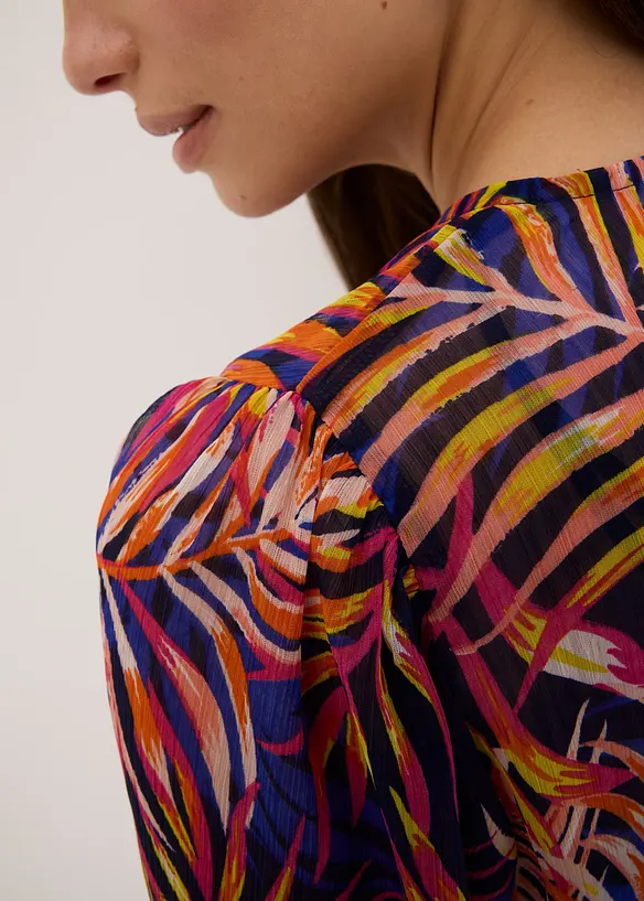 Blusa in chiffon fantasia, bonprix
