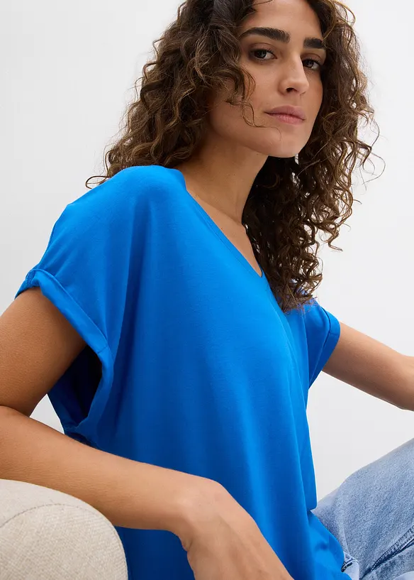 Maglia oversize in misto viscosa fluente, bonprix