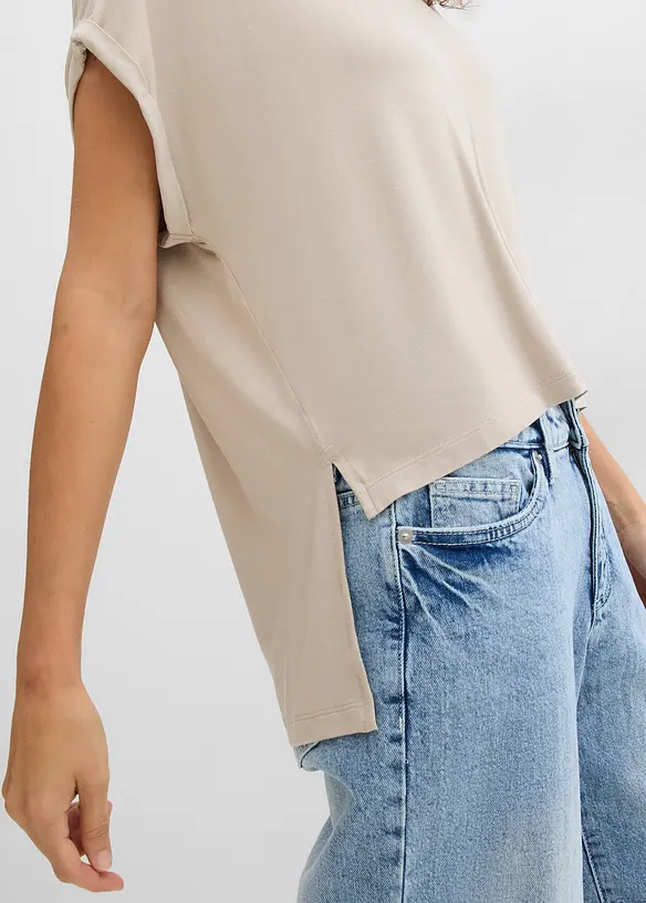 Maglia oversize in misto viscosa fluente, bonprix