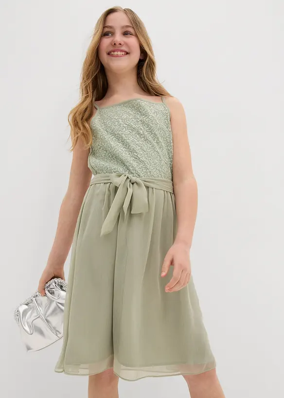 Abito in chiffon con paillettes, bonprix