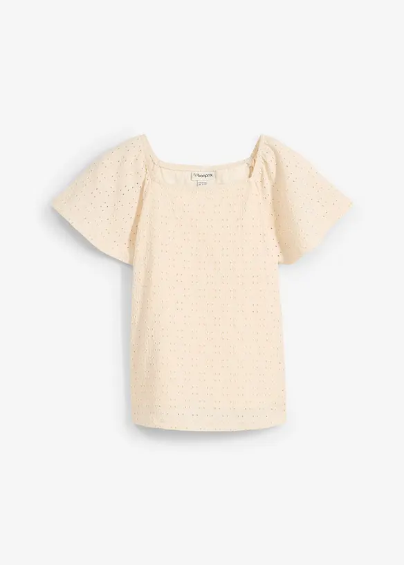 Maglia con ricamo traforato, bonprix