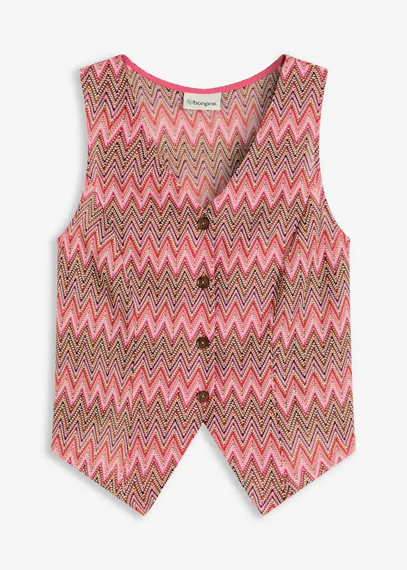 Gilet effetto uncinetto, bonprix