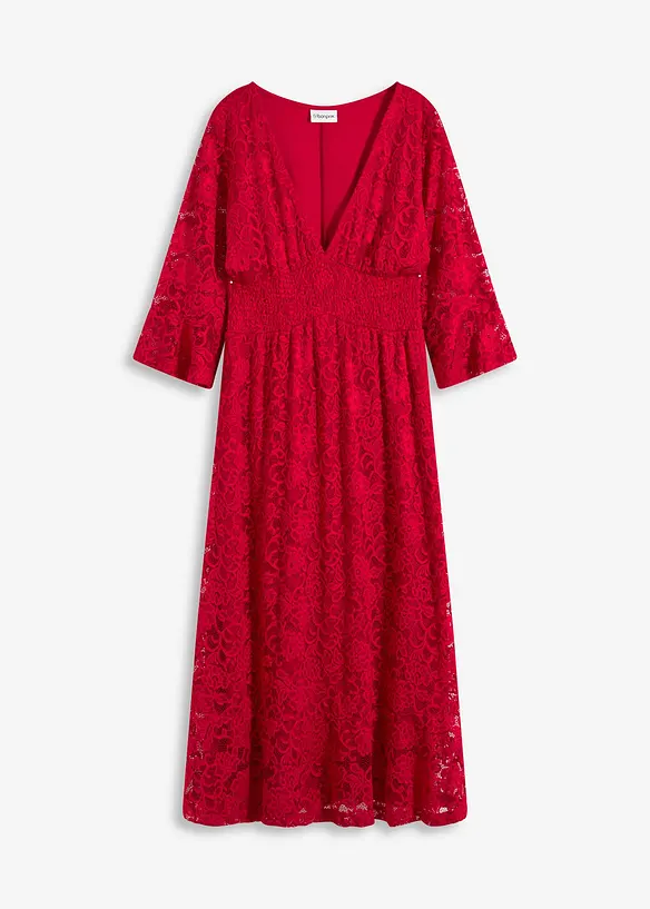 Abito in pizzo con volant, bonprix