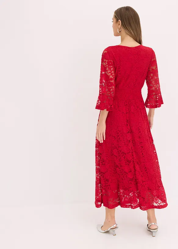 Abito in pizzo con volant, bonprix