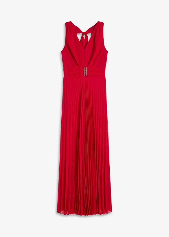 Abito in chiffon con gonna plissettata e fibbia, bonprix