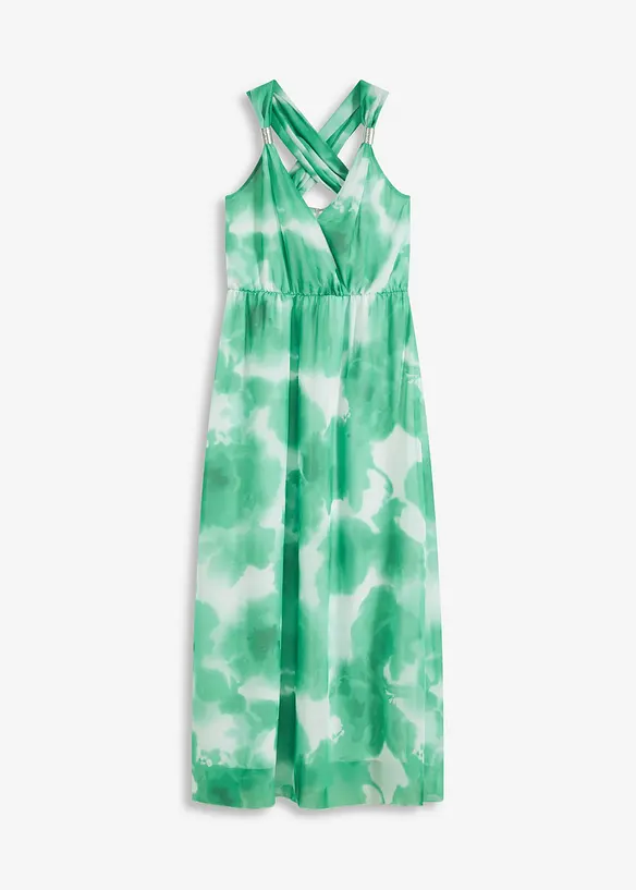 Abito in chiffon con spalline e accessori decorativi, bonprix