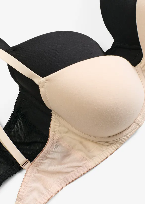 Reggiseno con coppe preformate, ferretto e cotone biologico (pacco da 2), bonprix