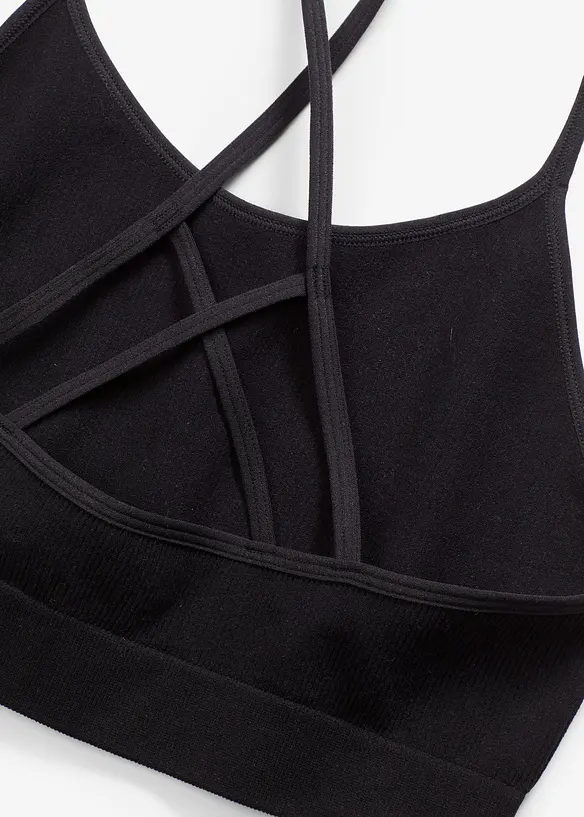 Bustier feel comfort senza cuciture con spalline incrociate dietro, bonprix