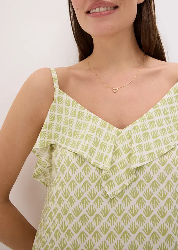 Abito midi con ruches, bonprix