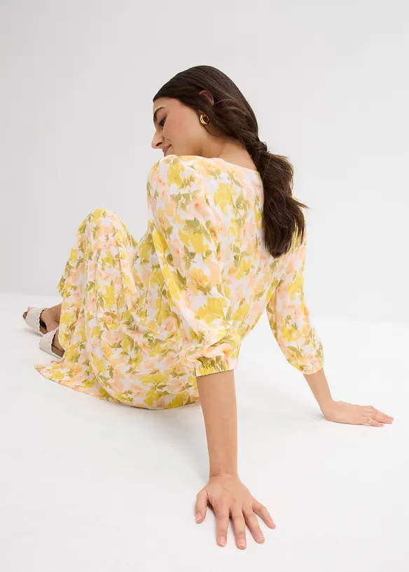 Abito in crinkle operato, bonprix