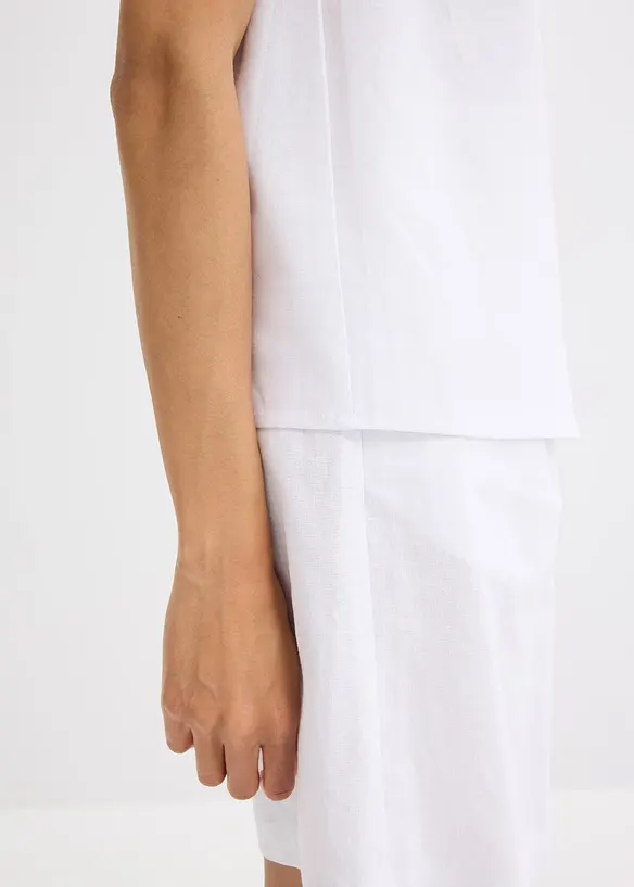 Top in misto lino fresco, bonprix