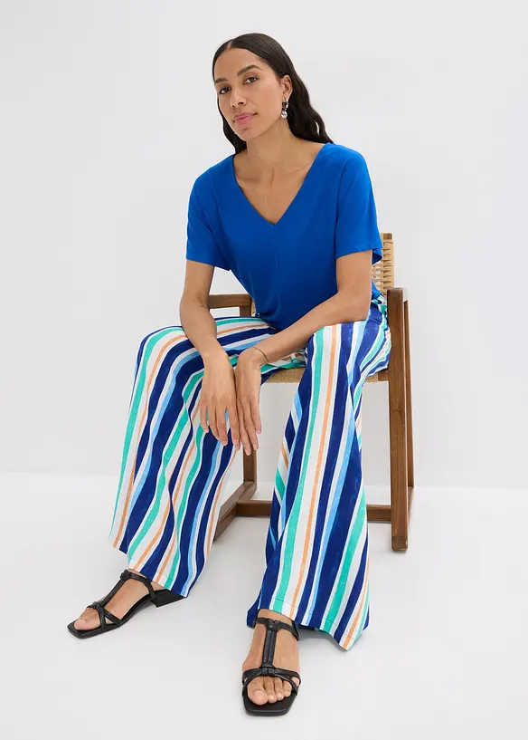 Pantaloni larghi in fine viscosa, bonprix