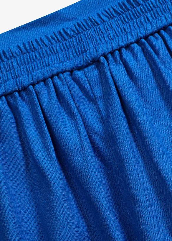 Shorts con elastico in vita in misto lino fresco, bonprix